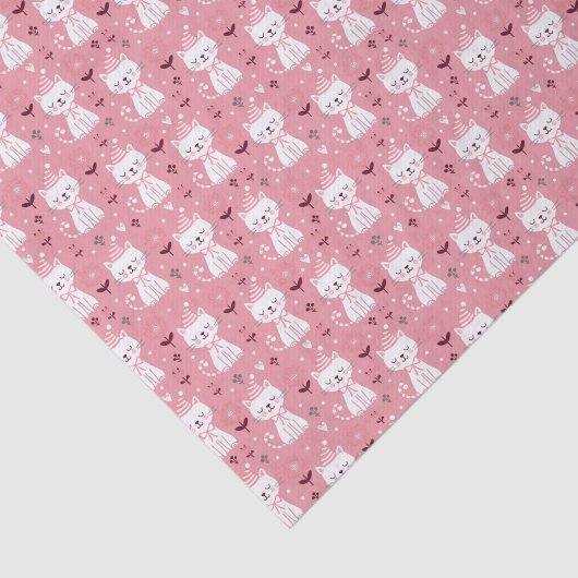 kerstkat tissuepapier (Detail)