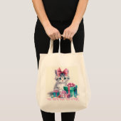 kerstkat tote bag (Voorkant (product))