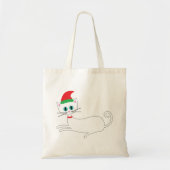 kerstkat tote bag (Voorkant)