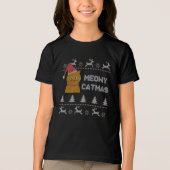 kerstkat Tri-Blend shirt (Voorkant)