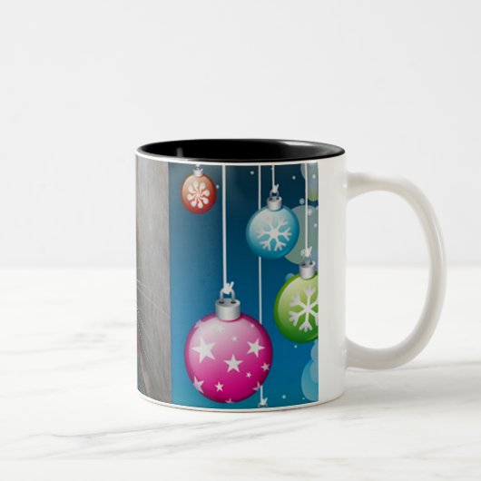 kerstkat tweekleurige koffiemok (Rechts)