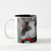 kerstkat tweekleurige koffiemok (Links)