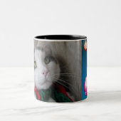 kerstkat tweekleurige koffiemok (Center)