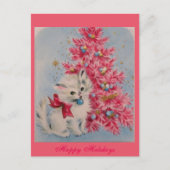  kerstkat uit 1940 feestdagenkaart (Voorkant)