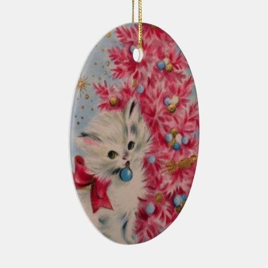  kerstkat uit 1940 keramisch ornament (Rechts)