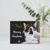 Kerstkat Vakantie Briefkaart (Staand voorkant)