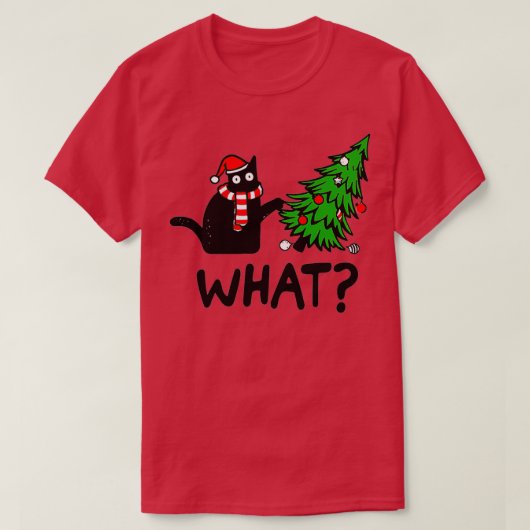 kerstkat wat t-shirt (Design voorkant)