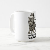 Kerstkat “We verhuizen" Koffiemok (Voorkant links)