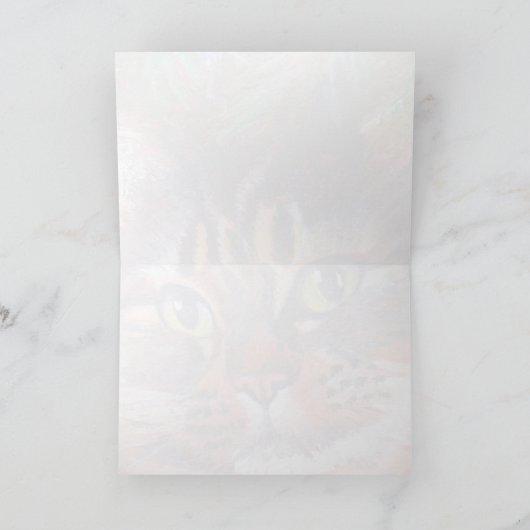 kerstkat-Wenskaart Feestdagen Kaart (Binnen)