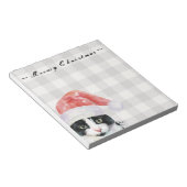 kerstkat wenst Meowy kerstbuffalo Pset Notitieblok (Schuin)