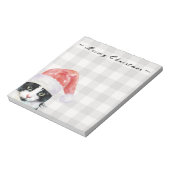 kerstkat wenst Meowy kerstbuffalo Pset Notitieblok (Linkerzijde)