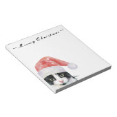 kerstkat wenst Meowy Kerstmis Notitieblok (Schuin)