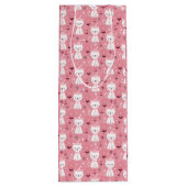 kerstkat wijn cadeautas (Achterkant)