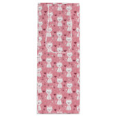 kerstkat wijn cadeautas (Voorkant)