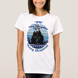 Kerstkat Womens T-shirts, Cute Cat T-shirt