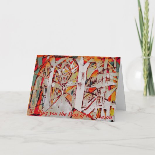 kerstkathedraal feestdagen kaart (Voorkant)