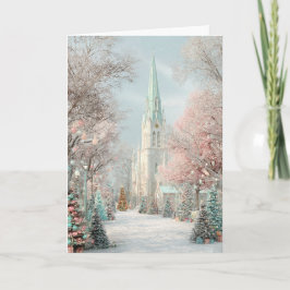 Kerstkathedraal Feestdagen Kaart