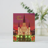 kerstkathedraal feestdagenkaart (Staand voorkant)