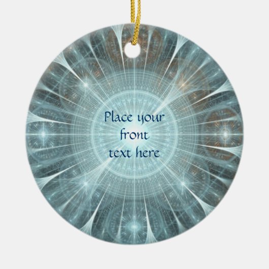 Kerstkathedraal Keramisch Ornament (Voorkant)