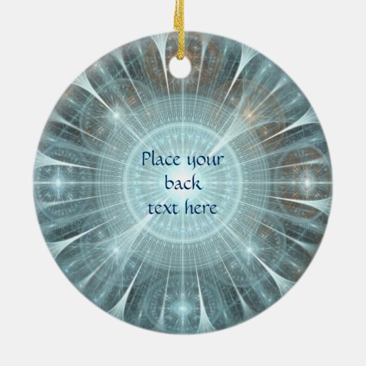 Kerstkathedraal Keramisch Ornament (Achterkant)