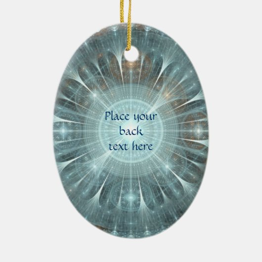 Kerstkathedraal Keramisch Ornament (Achterkant)