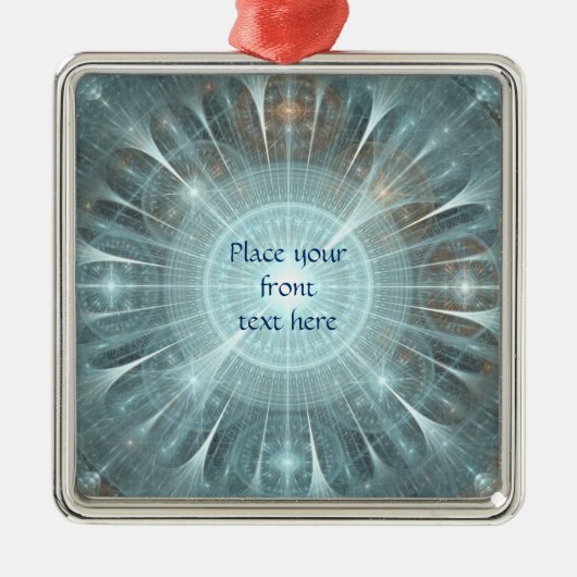 Kerstkathedraal Metalen Ornament (Voorkant)