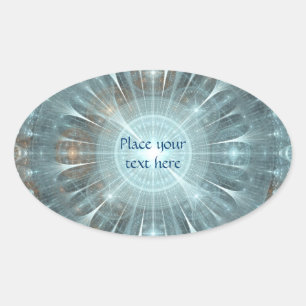 Kerstkathedraal Ovale Sticker