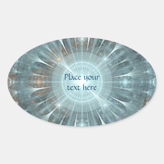 Kerstkathedraal Ovale Sticker (Voorkant)