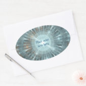 Kerstkathedraal Ovale Sticker (Envelop)