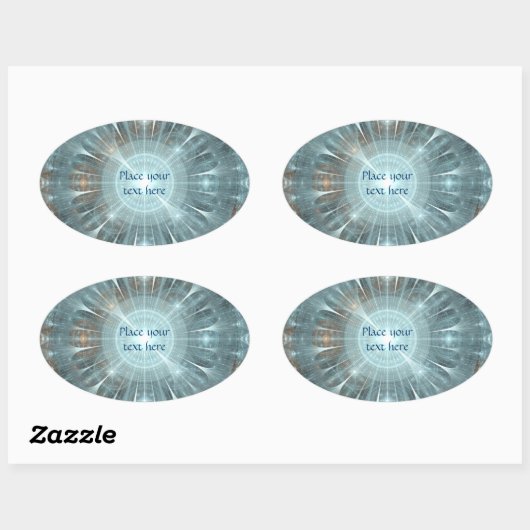 Kerstkathedraal Ovale Sticker (Vel)