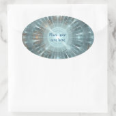 Kerstkathedraal Ovale Sticker (Tas)