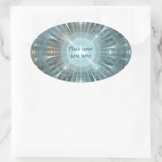 Kerstkathedraal Ovale Sticker (Tas)