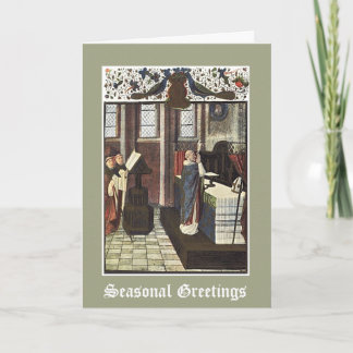 Kerstkathedraal Priest Altar Card Feestdagen Kaart