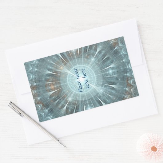 Kerstkathedraal Rechthoekige Sticker (Envelop)