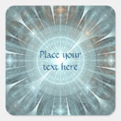 Kerstkathedraal Vierkante Sticker (Voorkant)