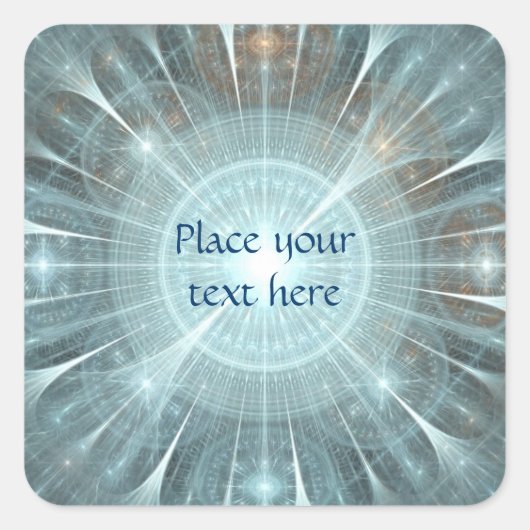 Kerstkathedraal Vierkante Sticker (Voorkant)