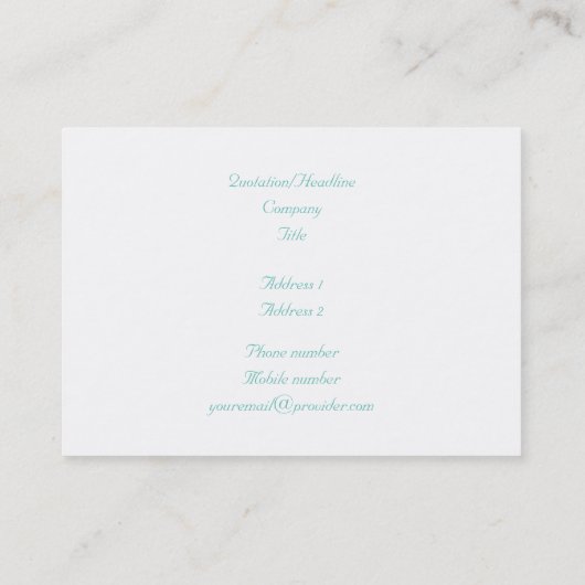 Kerstkathedraal Visitekaartje (Achterkant)