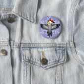 kerstkatiel ronde button 5,7 cm (In situ)