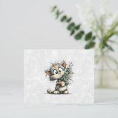 Kerstkatje Briefkaart (Staand voorkant)