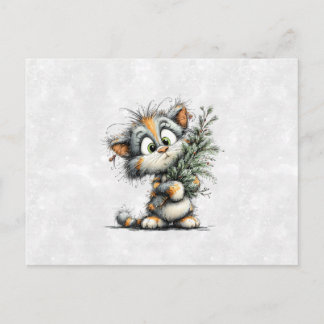 Kerstkatje Briefkaart