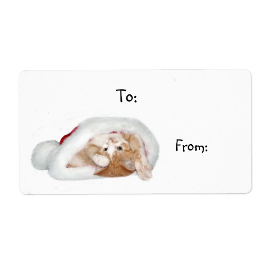 Kerstkatje Etiket (Voorkant)