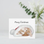 Kerstkatje Feestdagenkaart (Staand voorkant)