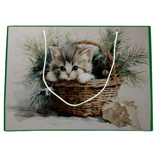 Kerstkatje Groot Cadeauzakje (Voorkant)
