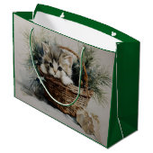 Kerstkatje Groot Cadeauzakje (Achterkant Gekanteld)