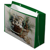 Kerstkatje Groot Cadeauzakje (Voorkant Gekanteld)