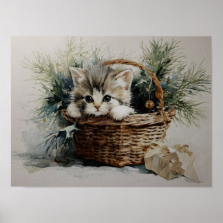 Kerstkatje Poster
