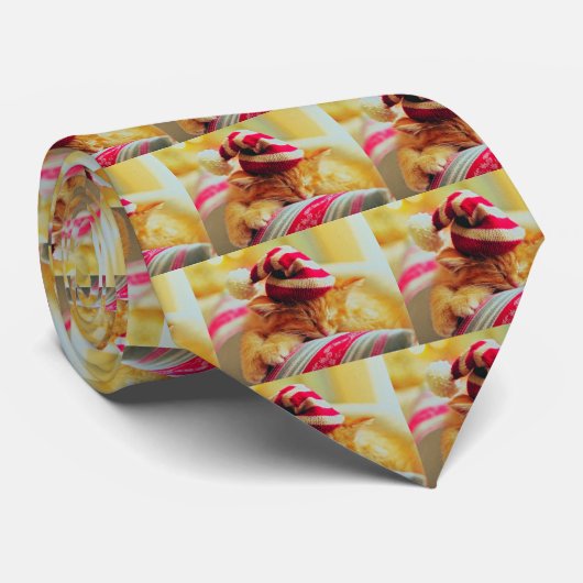 Kerstkatje Stropdas (Opgerold)