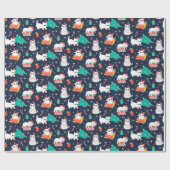 Kerstkatjes Cadeaupapier (Vlak)