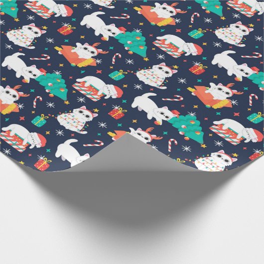 Kerstkatjes Cadeaupapier (Hoek)