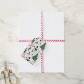 Kerstkatjes en sneeuwmannen cadeaulabel (Met Touw)